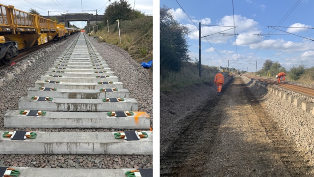 East Coast Main Line passengers thanked after weekend track upgrades: ECML track renewals October 2024 composite