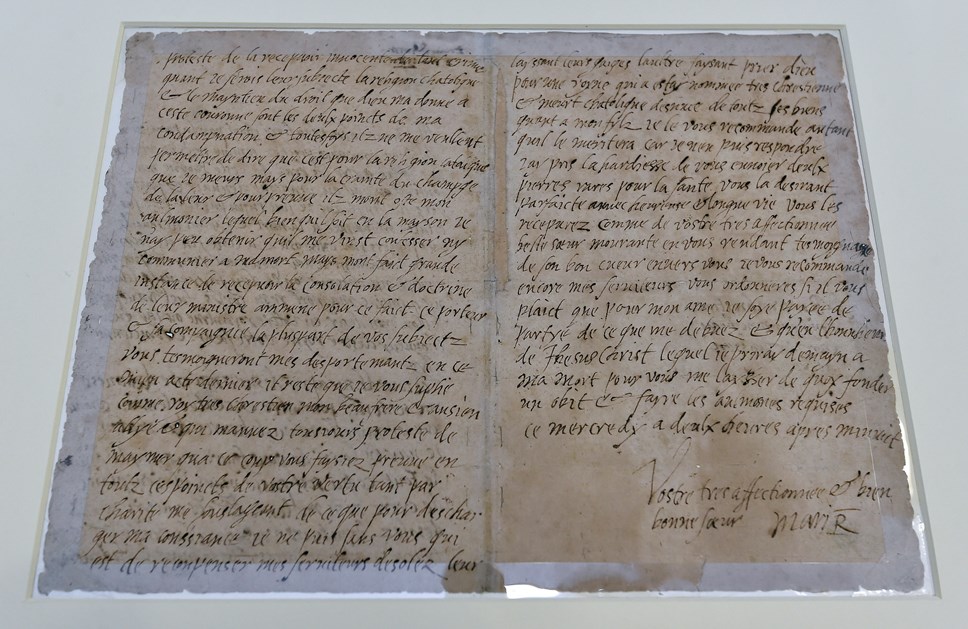 Mary, Queen of Scots Last Letter, written the night before her