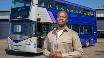 George the Poet with FirstBus