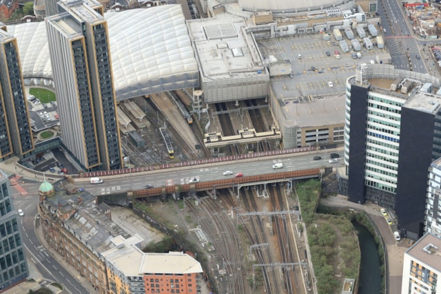 Manchester Victoria station aerial: Manchester Victoria station aerial