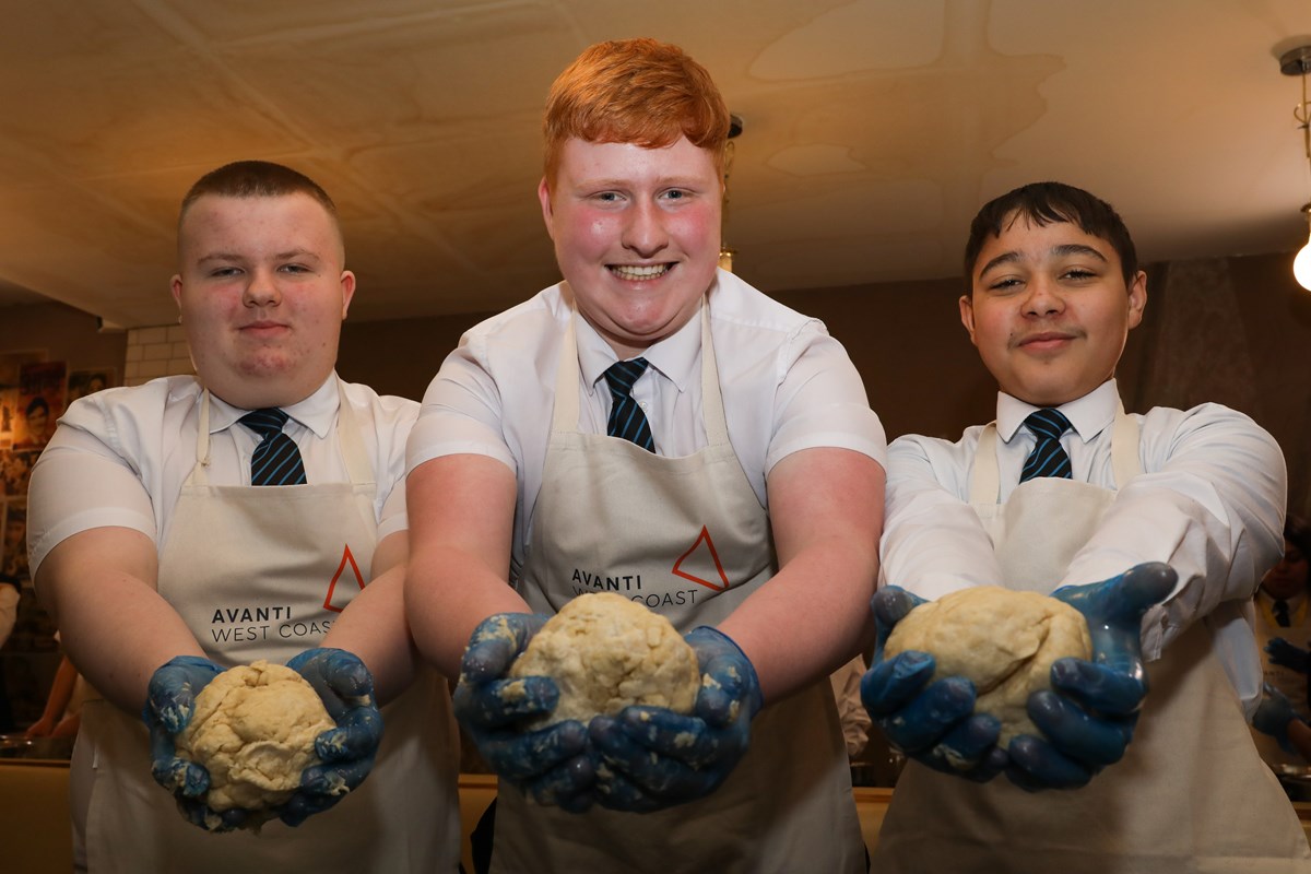 Pupils from COOP Academy, Stoke-on-Trent at their Feel Good Field Trip in the Curry Mile, Manchester.