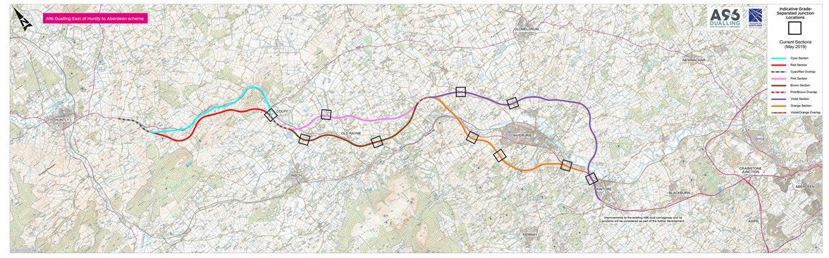 A96 East of Huntly to Aberdeen Route Options Plan May 2019