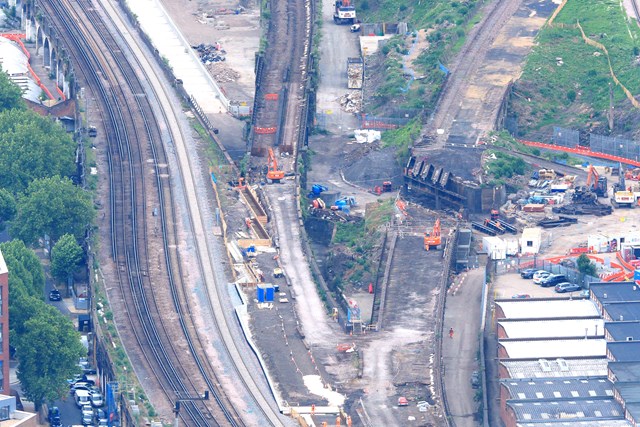 Bermondsey aerial: Demolition begins on the Bermondsey Dive Under