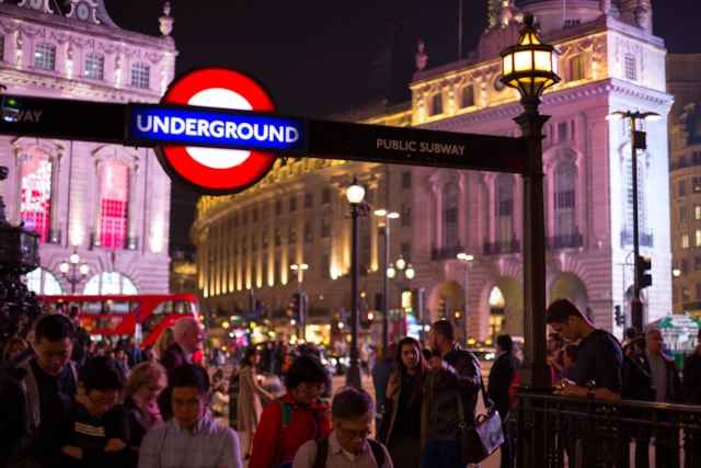 TfL Image - Tube station at night