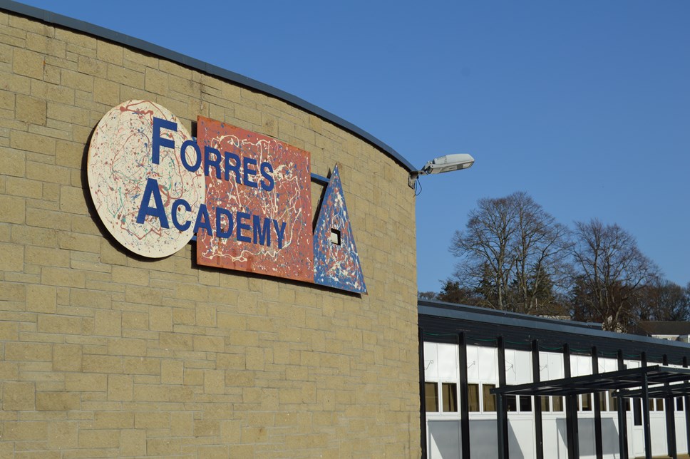 Forres Academy sign