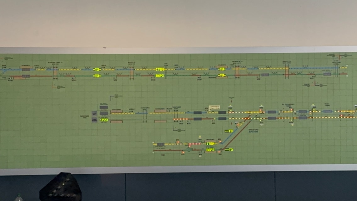 COMPLETED: North Downs Line between Guildford and Gatwick Airport reopened after signalling and level crossing upgrades: Guildford signalling centre