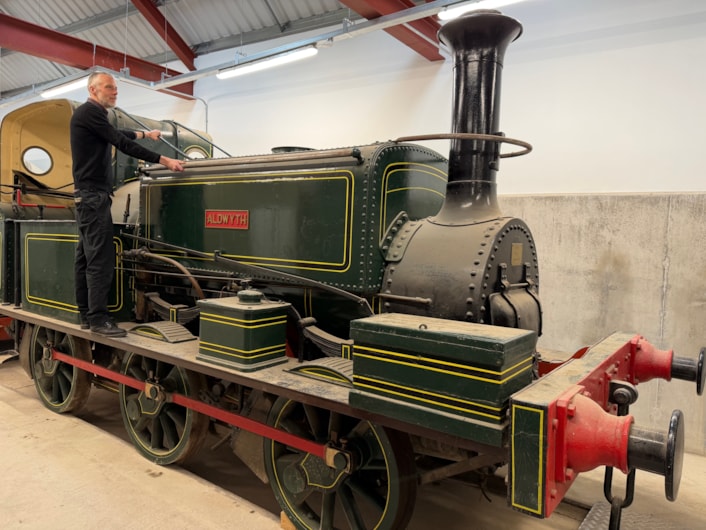 Loco sheds project: Chris Sharp, keeper at Leeds Industrial Museum, with Aldwyth, one of the historic Leeds-made engines which will be on display next summer for the first time in a decade.
The locomotive was manufactured more than a century ago by Leeds firm Manning Wardle, one of a number of local firms which exported engines around the world.