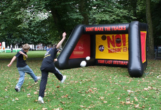 SOUTHAMPTON GETS THE NO MESSIN' MESSAGE: Football fun at No Messin' Live! Southampton