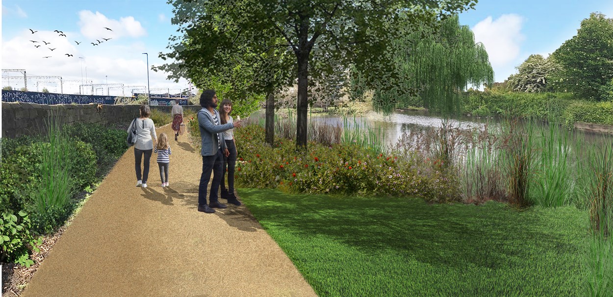 Whitehall pocket park: Artist's impression of what the new Whitehall pocket park will look like once completed.