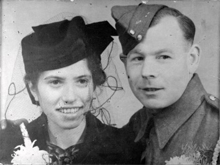 Dora and her husband Duncan Wilson on their wedding day.
