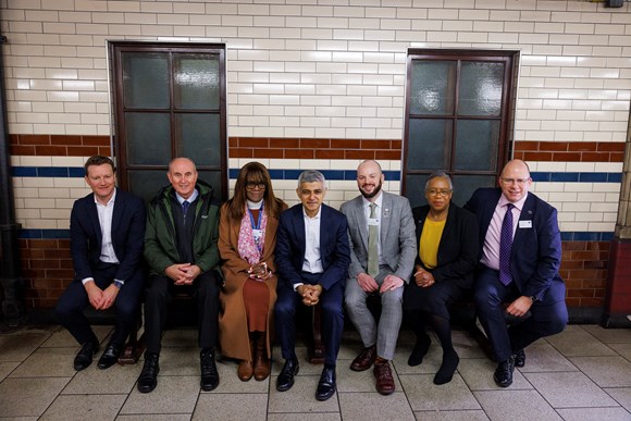 TfL Image - The Mayor, Deputy Mayor and Commissioner meet long-serving members of staff whos total service adds up to 160 years