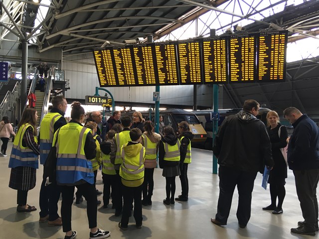 Over 200 children learn about railway safety at Leeds station: Leeds station safety week destinations