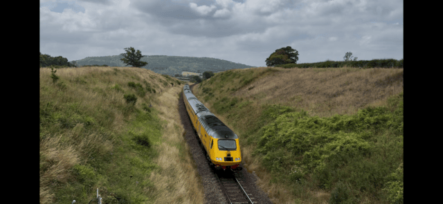 New Measurement Train on the West of England Line between Crewkerne and Yeovil Junction: New Measurement Train on the West of England Line between Crewkerne and Yeovil Junction