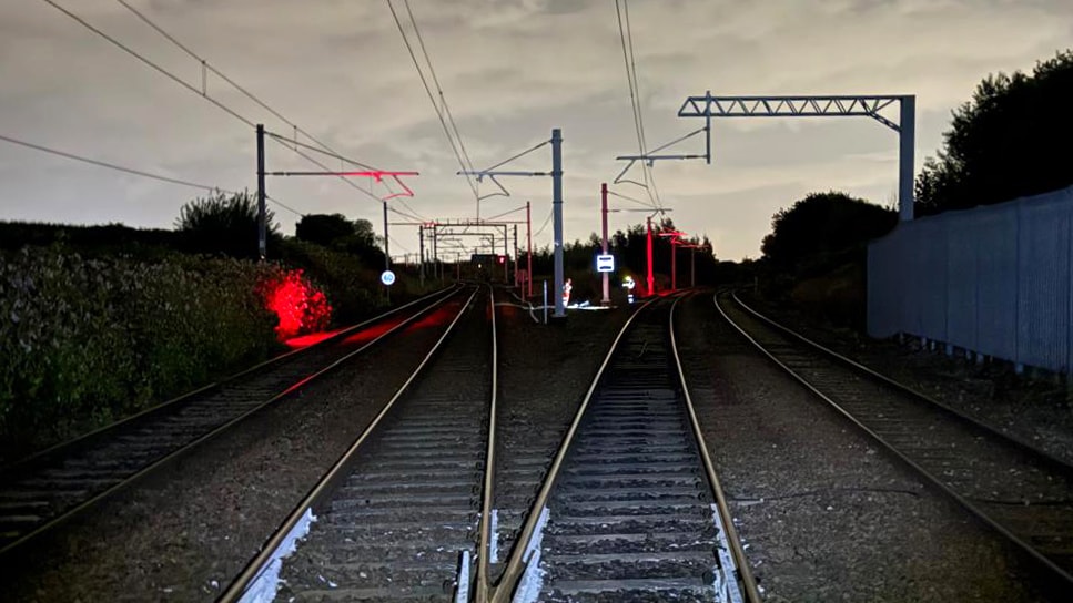 Wigan to Bolton electrified railway on first morning fully open to electric trains on Sunday 27 July 2025