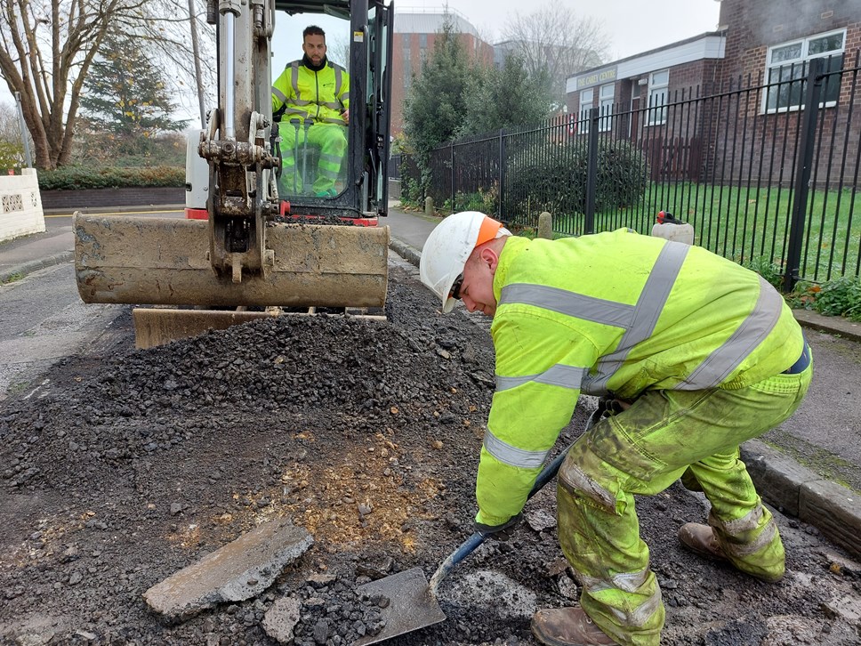 Road improvement work taking place in Reading