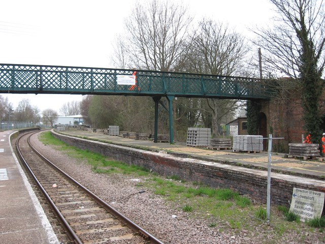 Picture of the platform at Beccles which will be brought back into use