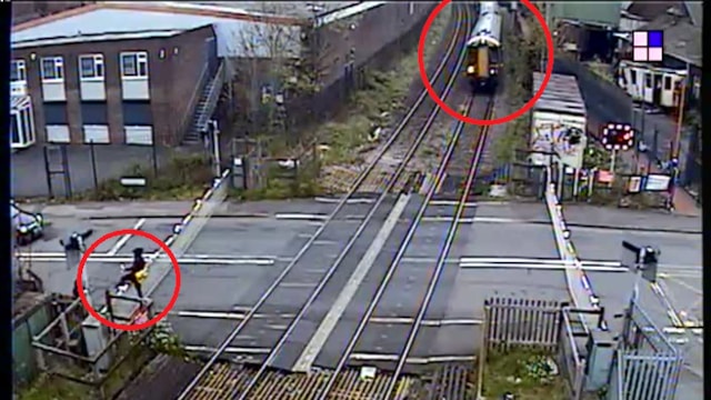 Langley Green level crossing misuse April 2024: Langley Green level crossing misuse April 2024