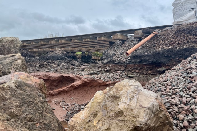 Hereford to newport line washout: Hereford to newport line washout