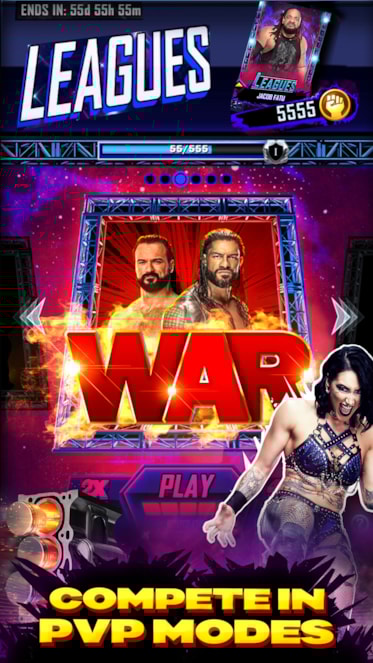 WWE SuperCard Compete In PvP Modes