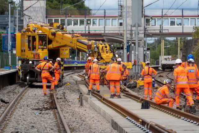 Switches and crossings renewal Macclesfield station August 2025: Switches and crossings renewal Macclesfield station August 2025