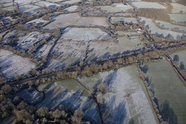 Lingfield Landslip - pic Network Rail Air ops