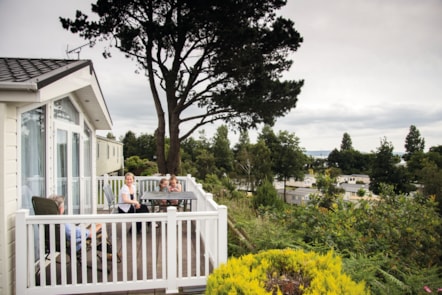 Caravan relaxing at Rockley Park