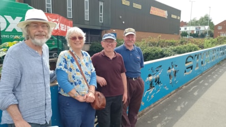 Borough artist Steve Field, Rosanne Adams formerly of Transition Stourbridge, blacksmiths Bob Fox-Colley and Andy Colley (2)