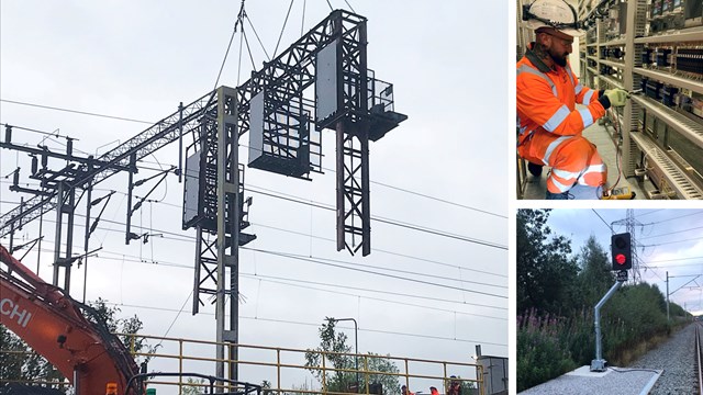 Major West Coast main line signalling overhaul complete in Cheshire: Macclesfield resignalling project composite image