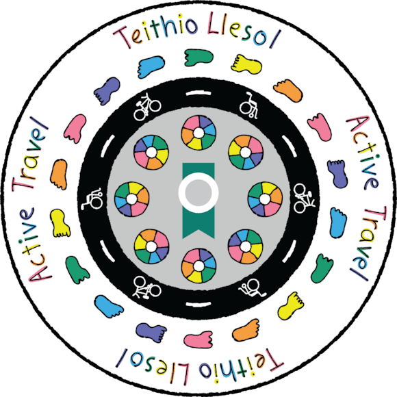 Active Travel logo - Logo Teithio Egnïol