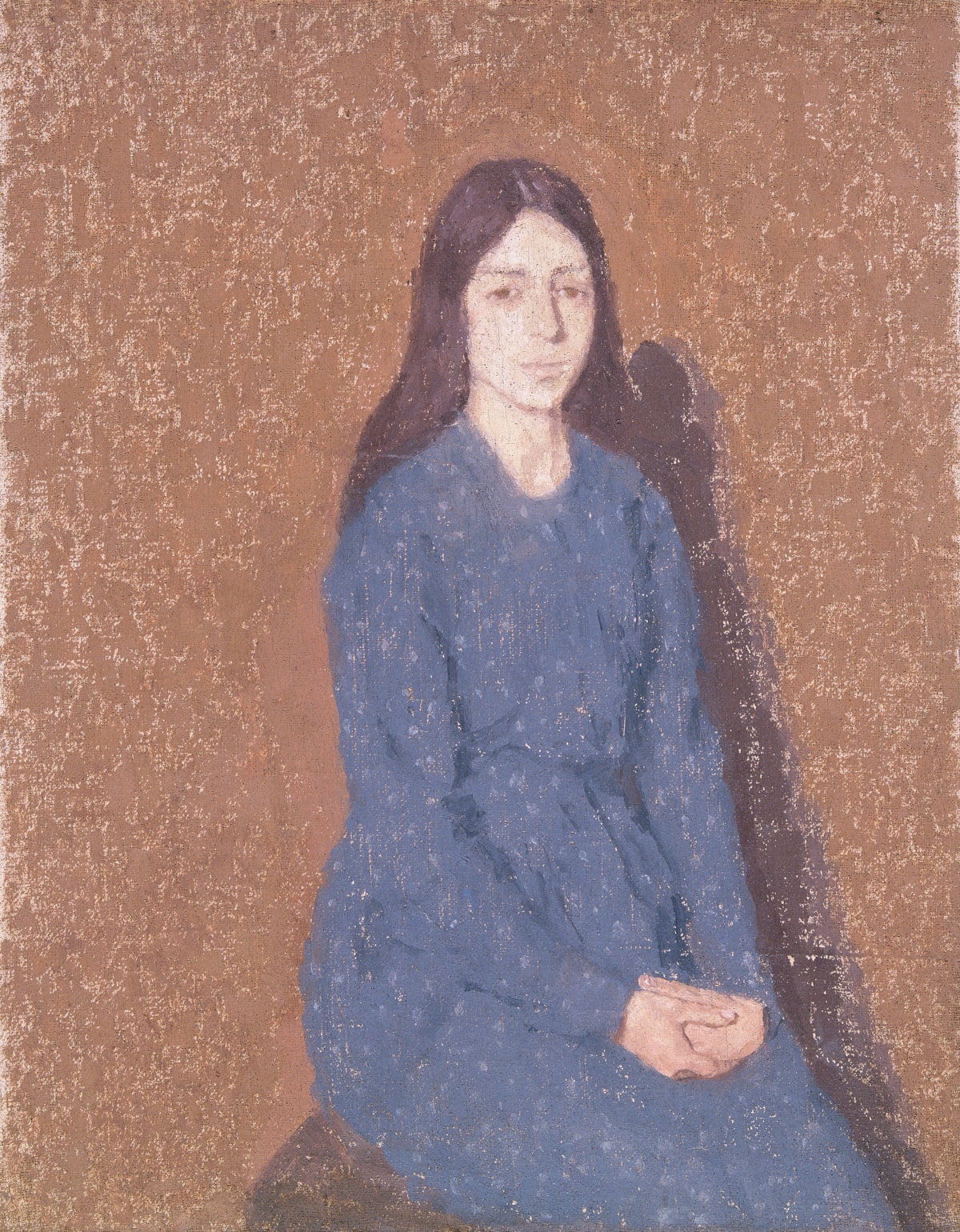 Gwaith celf Gwen John, Girl in a Blue Dress.