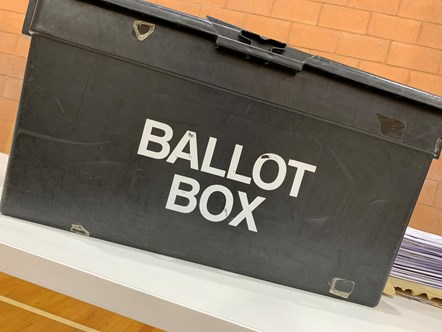 picture of an elections ballot box