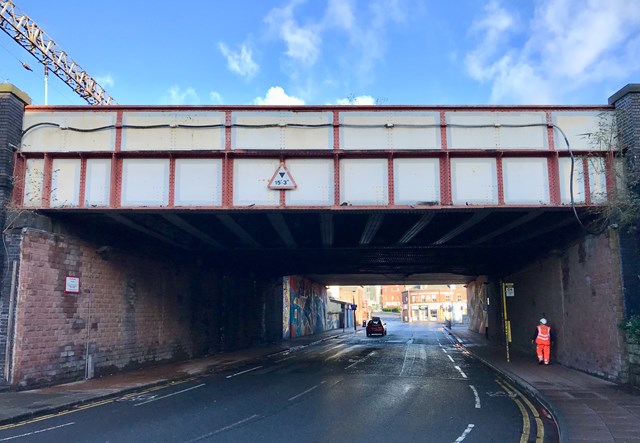 Garston residents invited to find out more about railway bridge refurbishment: Church Road bridge in Garston Liverpool before the 2019 upgrade