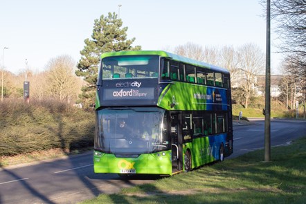 One of a fleet of 159 new zero emission buses launched in Oxford on January 16th 2024