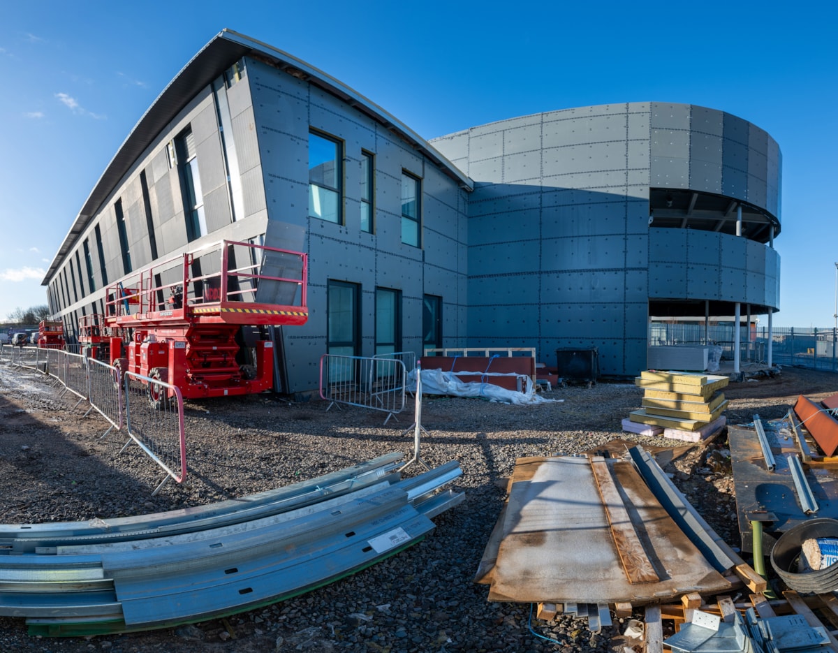 Build progression of the University of Cumbria's Barrow campus