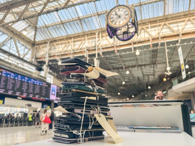 Lost phones under Waterloo clock