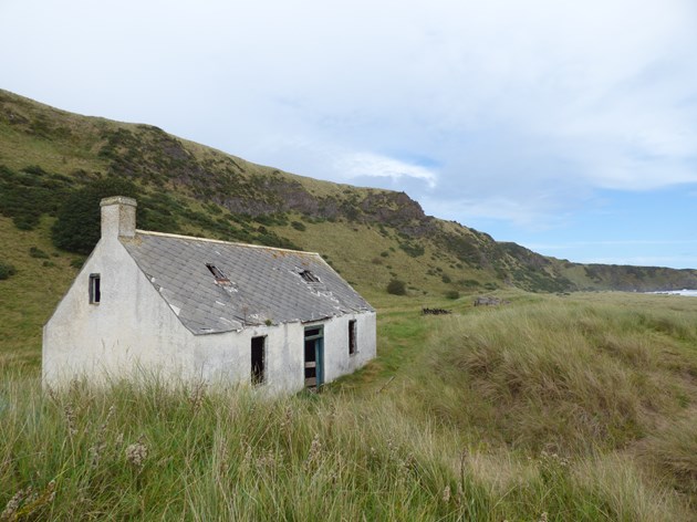 Fishing bothies at St Cyrus reserve acquired for community use: St Cyrus bothy - credit Scottish Natural Heritage