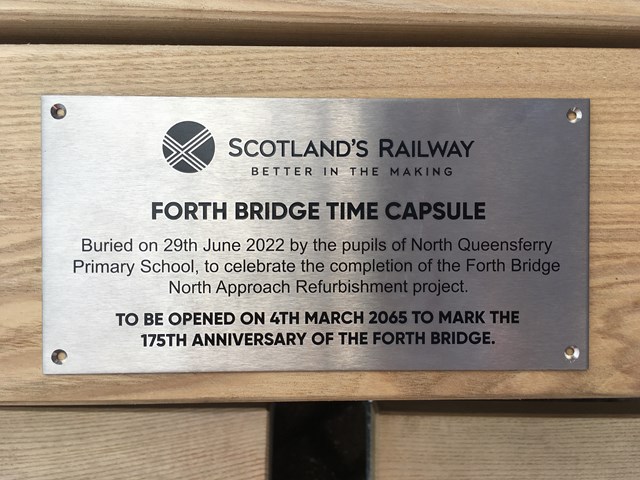 Forth Bridge time capsule plaque