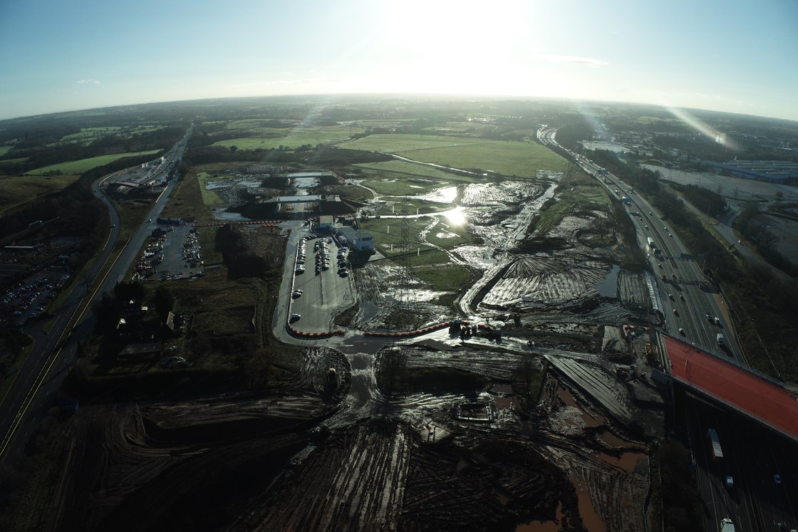 New road layout at Interchange in Solihull: Credit: HS2 Ltd. 
(LM, construction, innovation, modular construction, DfMA, Interchange, year in numbers, 2020)
Internal Asset No. 20157