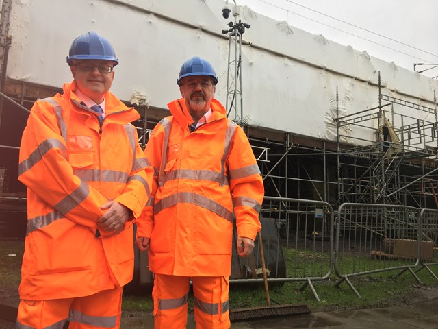 Elected members visit Greenock bridge works: 20200221 100626032 iOS