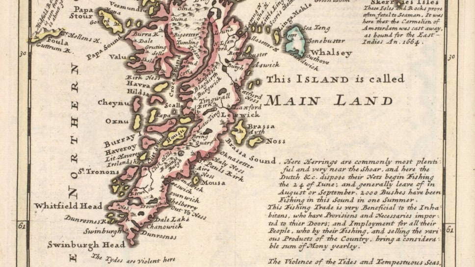 The Islands of Shetland by Herman Moll, published 1745