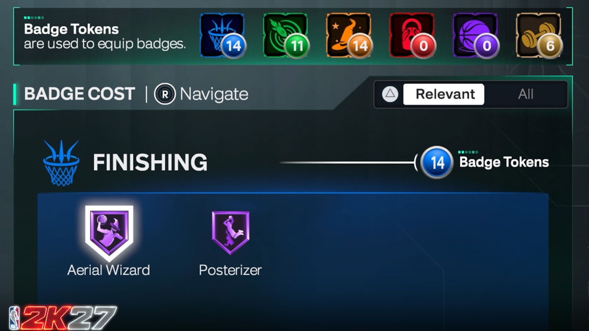 NBA 2K27 MyPLAYER New Badge Tokens