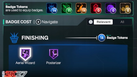 NBA 2K27 MyPLAYER New Badge Tokens