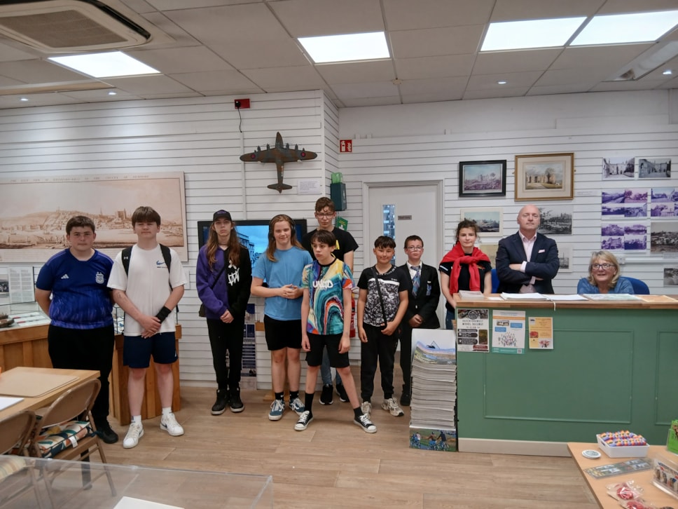 Teenagers at Haverfordwest Museum