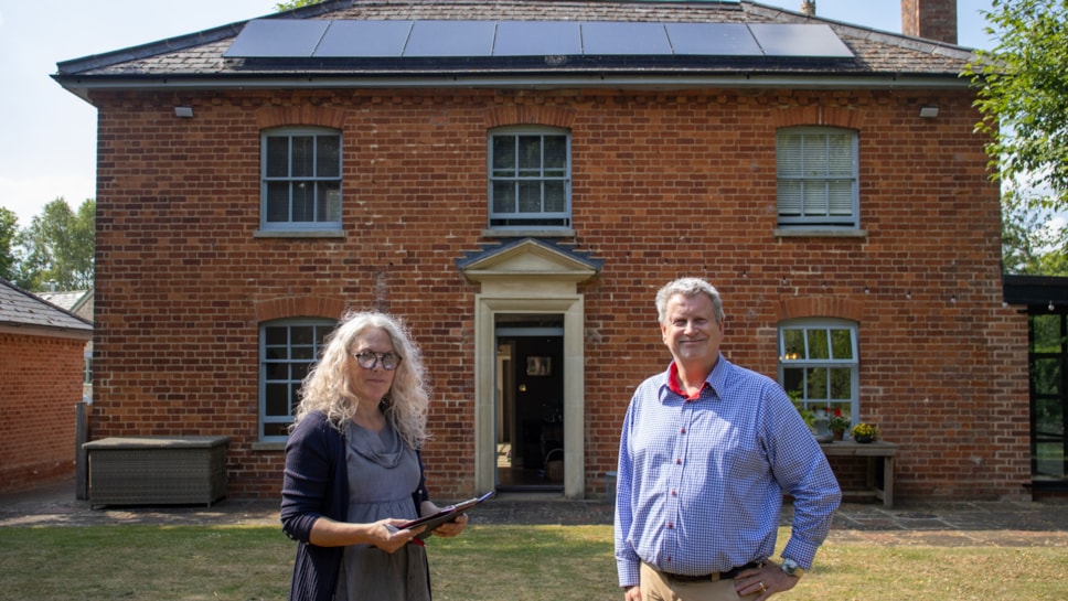 Cllr Mike McKeown and CDC Retrofit Engagement Officer Justine Mallinson