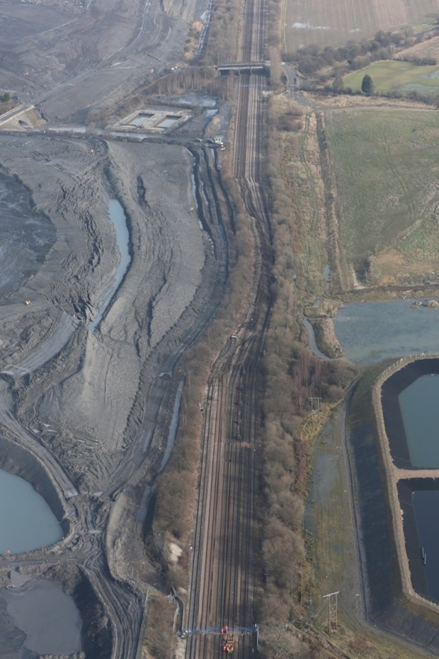 Rail line at Hatfield & Stainforth reopens: Aerial photos 16.2.13