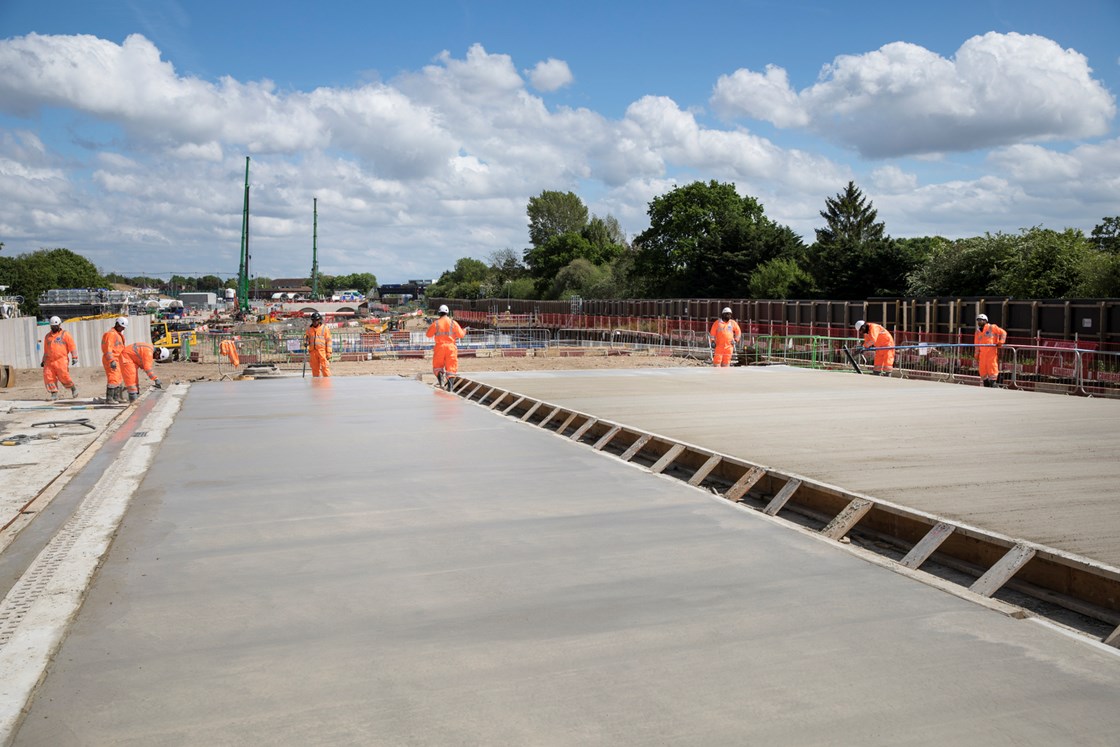 Preparing the launch chamber for the Tunnel Boring Machine at West Ruislip