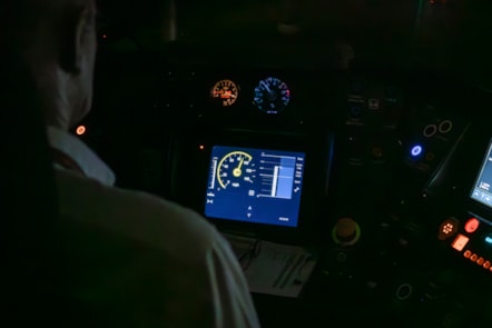 Azuma cab screen digital signalling in operation