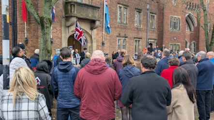 Hundreds gathered to mark Armistice Day in Dudley