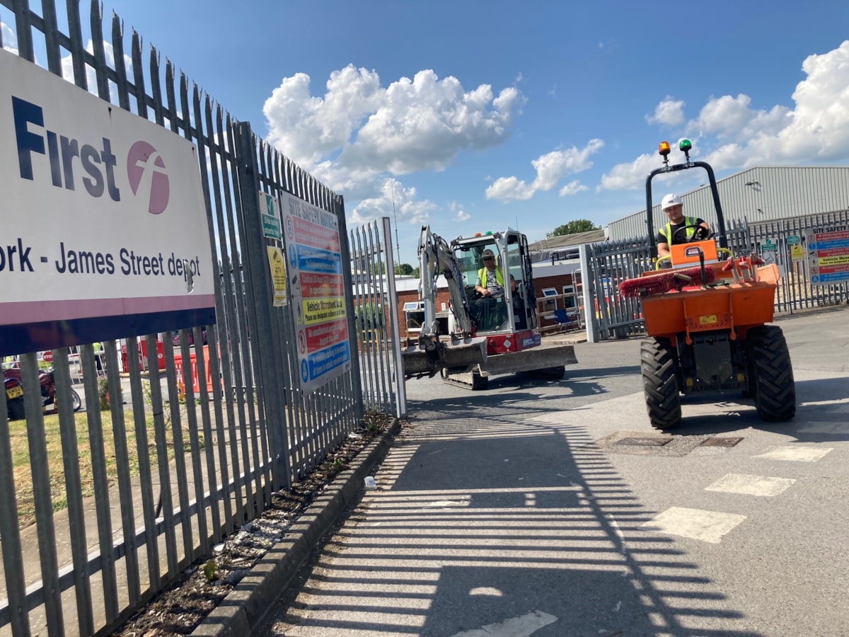 York bus depot electric work starts June 2023 3