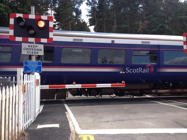 New half barrier system installed at Bunchrew - a previously open level crossing